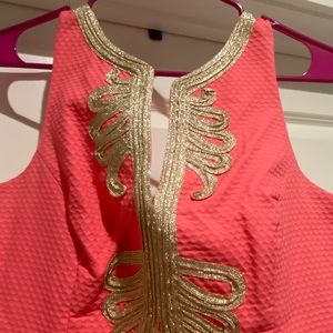 Pink and Gold Lilly Pulitzer Shift Dress